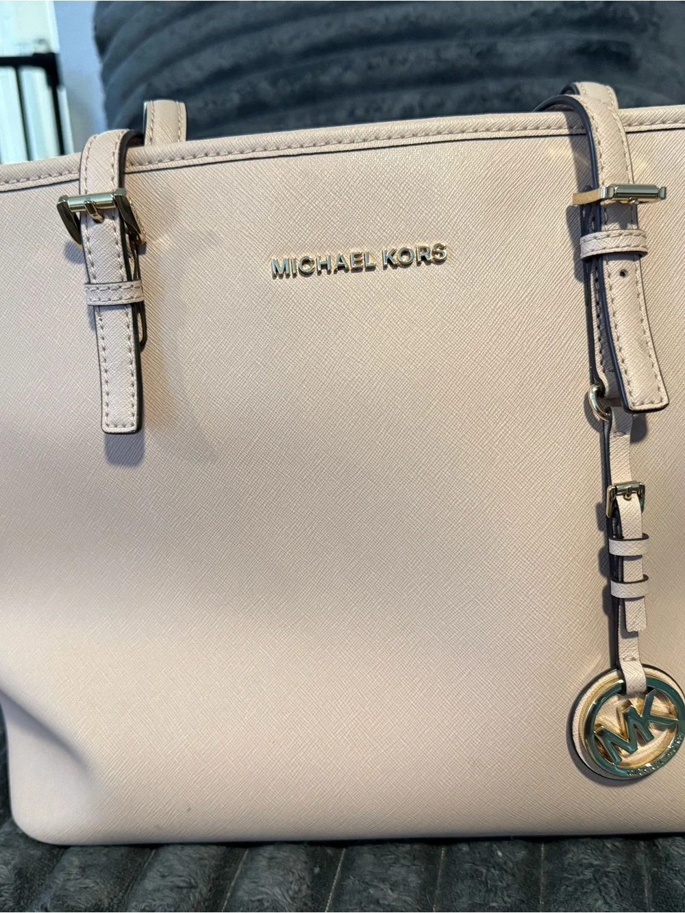 Michael Kors Pale Pink Saffiano Leather Tote